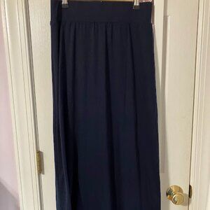Clarise Premium Knit Maxi Skirt Navy Blue